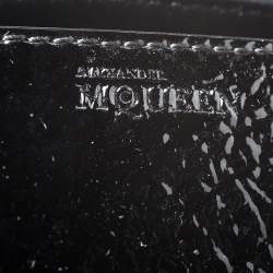 Pre Owned Alexander McQueen Black Patent Leather Mini Heroine Bag
