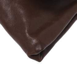 Pre Owned Alexander McQueen Brown Leather Faithful Glove Clutch
