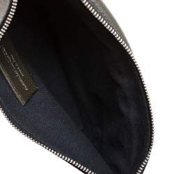 Pre Owned Alexander McQueen Dark Grey Leather Zip Pouch
