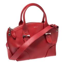 Pre Owned Alexander McQueen Red Leather Small Legend Tote