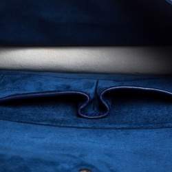 Pre Owned Alexander McQueen Blue Leather Crystal Lucite Heroine Shoulder Bag