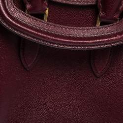 Alexander McQueen Burgundy Leather Mini Heroine Bag