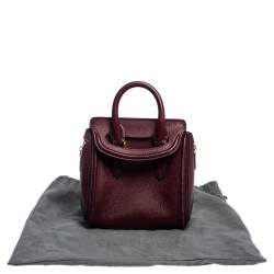 Alexander McQueen Burgundy Leather Mini Heroine Bag