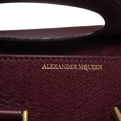 Alexander McQueen Burgundy Leather Mini Heroine Bag