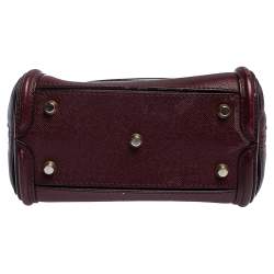 Alexander McQueen Burgundy Leather Mini Heroine Bag