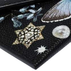 Alexander McQueen Black Leather Skull Card Case