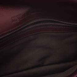 Pre Owned Alexander McQueen Burgundy Patent Leather Envelope Clutch