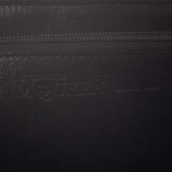 Alexander McQueen Black Leather Zip Around Wallet 