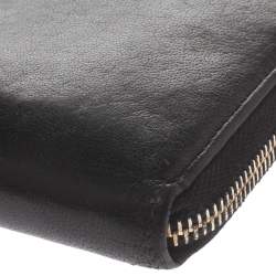 Alexander McQueen Black Leather Zip Around Wallet 