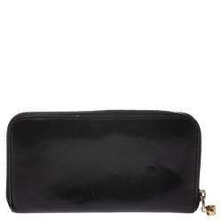 Alexander McQueen Black Leather Zip Around Wallet 
