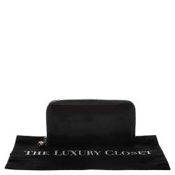 Alexander McQueen Black Leather Zip Around Wallet 