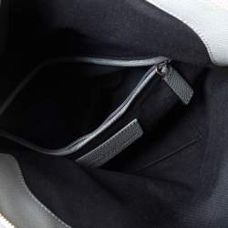 Pre Owned Alexander McQueen Grey Leather Skull Padlock Fold-Over Clutch