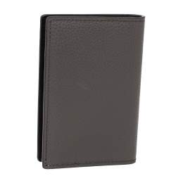 Alexander McQueen Grey Leather Skull Bifold Card Holder 