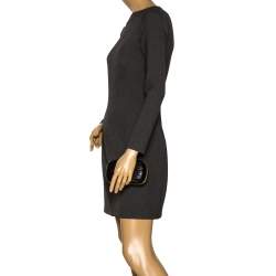 Pre Owned Alexander McQueen Black Leather Shark Teeth Skull Clutch