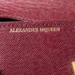 Pre Owned Alexander McQueen Burgundy Leather Mini Heroine Bag