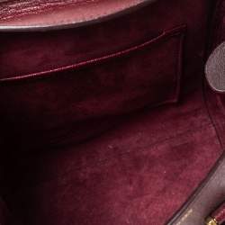 Pre Owned Alexander McQueen Burgundy Leather Mini Heroine Bag