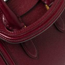 Pre Owned Alexander McQueen Burgundy Leather Mini Heroine Bag