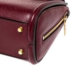 Pre Owned Alexander McQueen Burgundy Leather Mini Heroine Bag