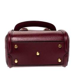 Pre Owned Alexander McQueen Burgundy Leather Mini Heroine Bag