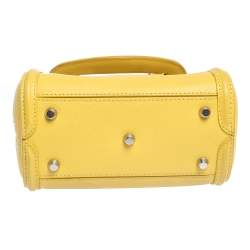 Pre Owned Alexander McQueen Yellow Leather Mini Heroine Bag