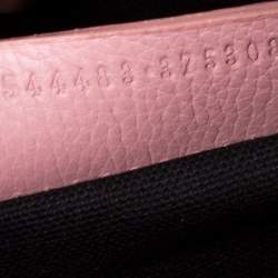 Pre Owned Alexander McQueen Pink Pebbled Leather Mini Skull Padlock Zip Tote