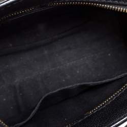 Pre Owned Alexander McQueen Black Leather Mini Skull Padlock Satchel