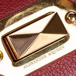 Pre Owned Alexander McQueen Red Leather Box 19 Crossbody Bag