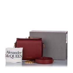 Pre Owned Alexander McQueen Red Leather Box 19 Crossbody Bag