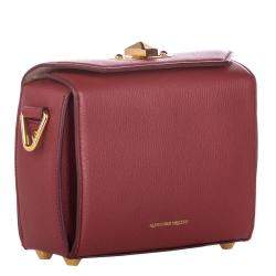 Pre Owned Alexander McQueen Red Leather Box 19 Crossbody Bag