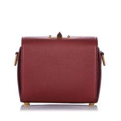 Pre Owned Alexander McQueen Red Leather Box 19 Crossbody Bag