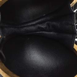 Pre Owned Alexander McQueen Black Leather Sphere Skull Ball Clutch Bag