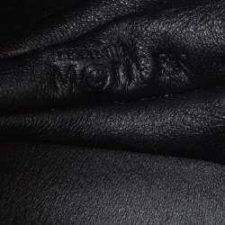 Pre Owned Alexander McQueen Black Leather Sphere Skull Ball Clutch Bag