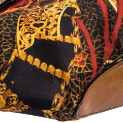 Pre Owned Alexander McQueen Multicolor Printed Satin Medium De Manta Clutch