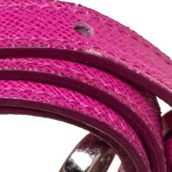 Pre Owned Alexander McQueen Fuchsia Leather Small Heroine Satchel