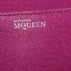 Pre Owned Alexander McQueen Fuchsia Leather Small Heroine Satchel