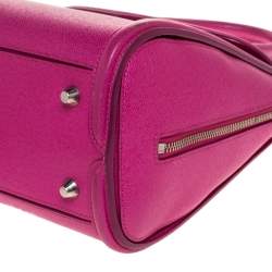 Pre Owned Alexander McQueen Fuchsia Leather Small Heroine Satchel