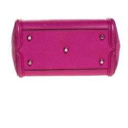 Pre Owned Alexander McQueen Fuchsia Leather Small Heroine Satchel