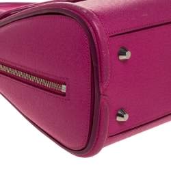 Pre Owned Alexander McQueen Fuchsia Leather Small Heroine Satchel