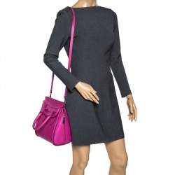 Pre Owned Alexander McQueen Fuchsia Leather Small Heroine Satchel