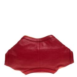 Pre Owned Alexander McQueen Orange/Red Leather Medium Faithful De Manta Clutch