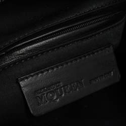 Pre Owned Alexander McQueen Multicolor Floral Print Satin and Leather Medium De Manta Clutch