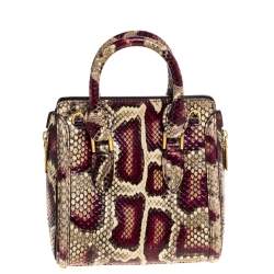 Pre Owned Alexander McQueen Multicolor Python Mini Heroine Shoulder Bag