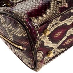 Pre Owned Alexander McQueen Multicolor Python Mini Heroine Shoulder Bag