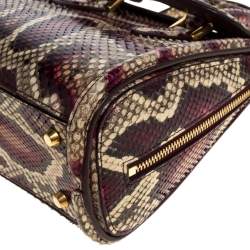 Pre Owned Alexander McQueen Multicolor Python Mini Heroine Shoulder Bag