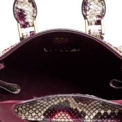 Pre Owned Alexander McQueen Multicolor Python Mini Heroine Shoulder Bag