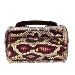 Pre Owned Alexander McQueen Multicolor Python Mini Heroine Shoulder Bag