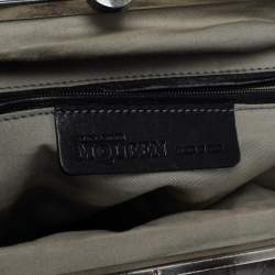 Alexander McQueen Grey Patent Leather Elvie Satchel