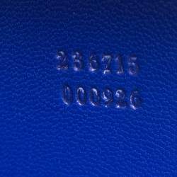 Pre Owned Alexander McQueen Royal Blue Python Skull Clutch