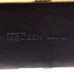 Pre Owned Alexander McQueen Black Leather Fringe Skull Box Clutch