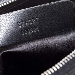 Pre Owned Alexander McQueen Black Leather Skull  Flap Chain Clutch